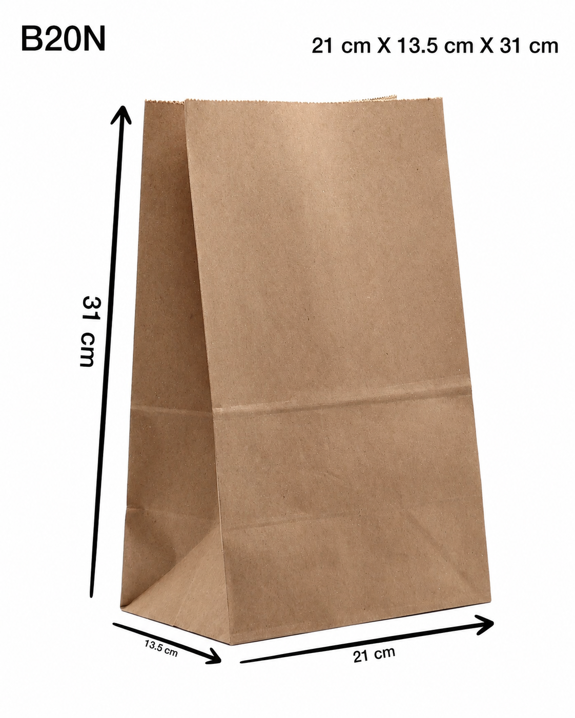 Bolsa de papel kraft sin asa (chica)