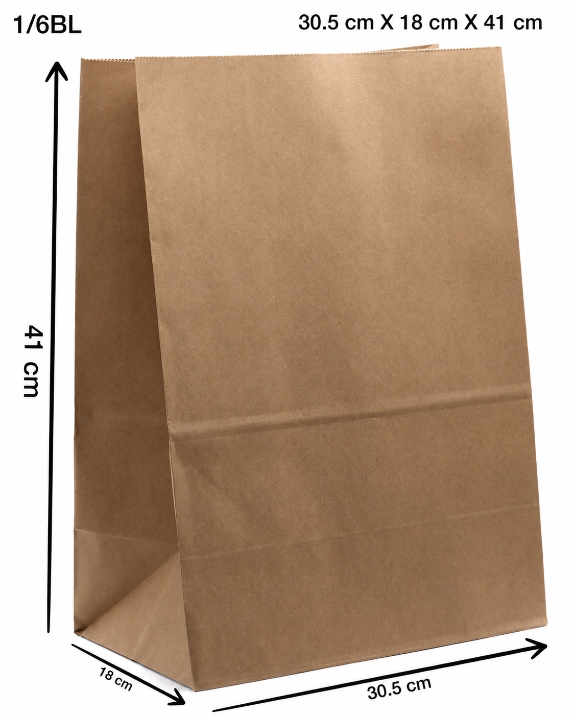 Bolsa de papel kraft sin asa (grande)