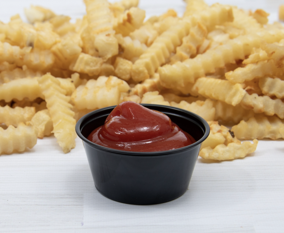 2 oz HIPS Plastic Portion Container - Black