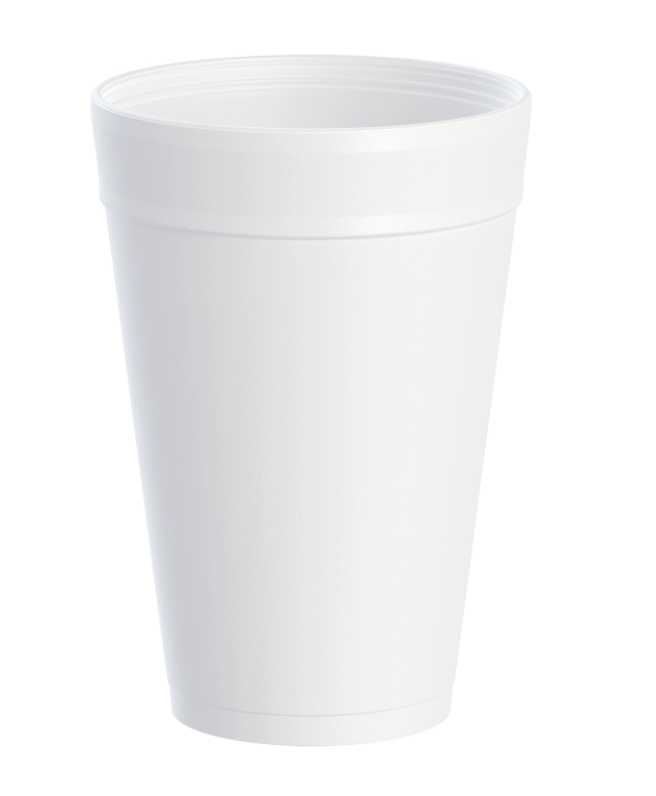 Vaso térmico de foam EPS blanco de 32 oz.