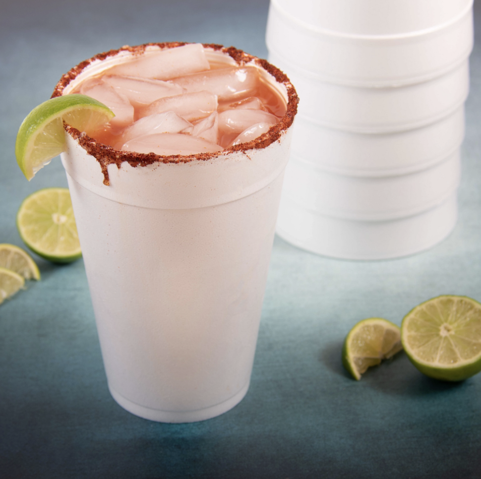 Vaso térmico de foam EPS blanco de 32 oz.