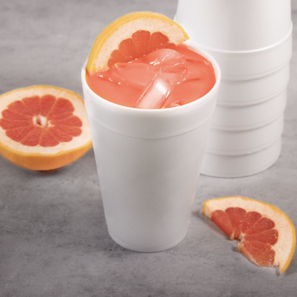 Vaso térmico de foam EPS blanco de 32 oz.