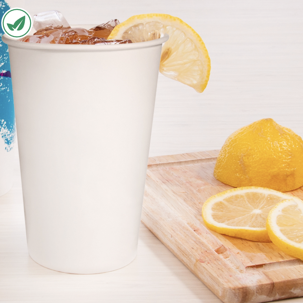 Vaso de Papel para Bebidas Frias de 16 oz