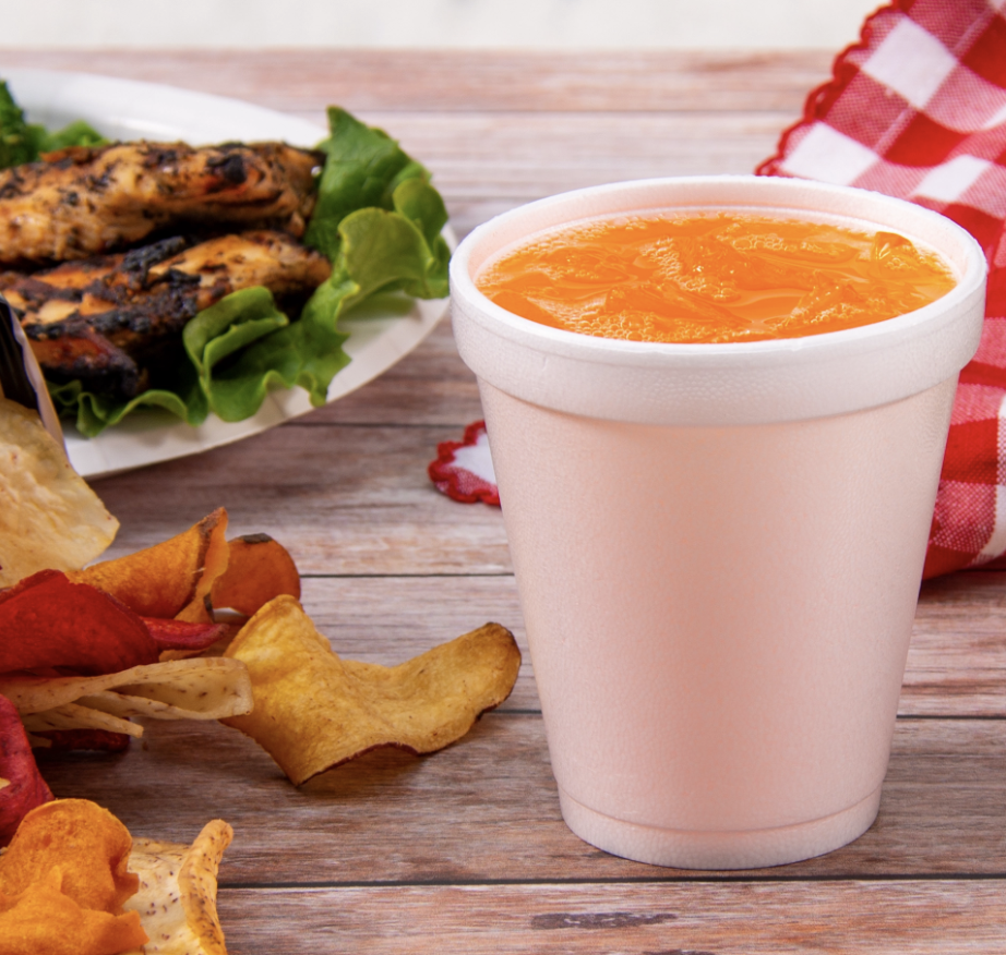 Vaso térmico de foam EPS blanco de 8 oz.