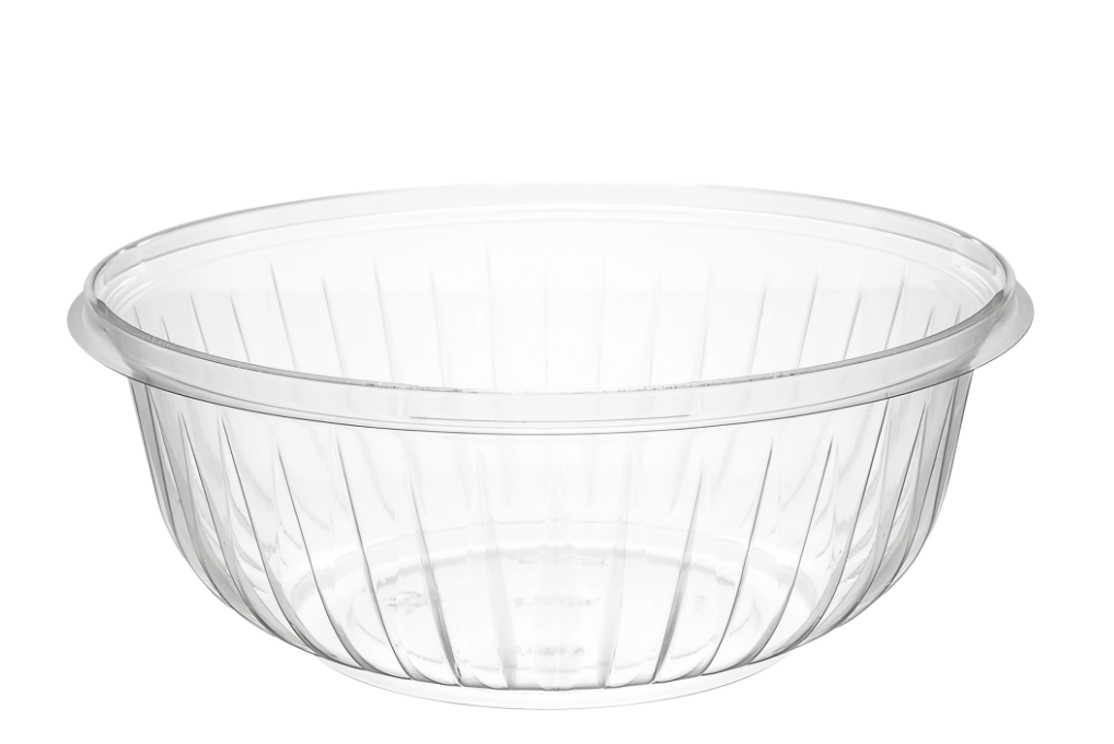 Ensaladera de plástico PET transparente de 32 oz.