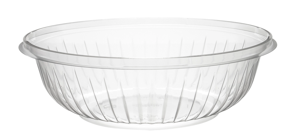 Ensaladera de plástico PET transparente de 24 oz.
