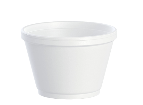 Contenedor térmico de foam blanco de 6 oz.