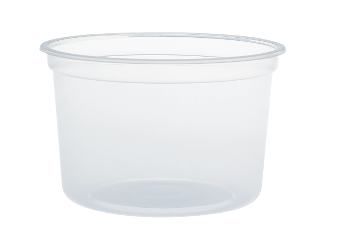 Contenedor MicroGourmet® de plástico PP transparente de 16 oz