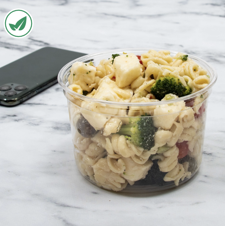 Contenedor MicroGourmet® de plástico PP transparente de 16 oz