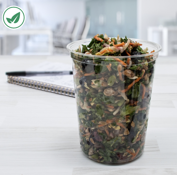 Contenedor MicroGourmet® de plástico PP transparente de 32 oz