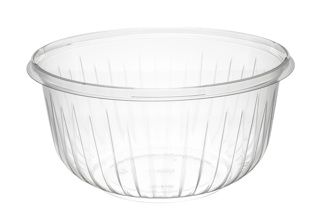 Tazón de plástico PET transparente de 48 oz