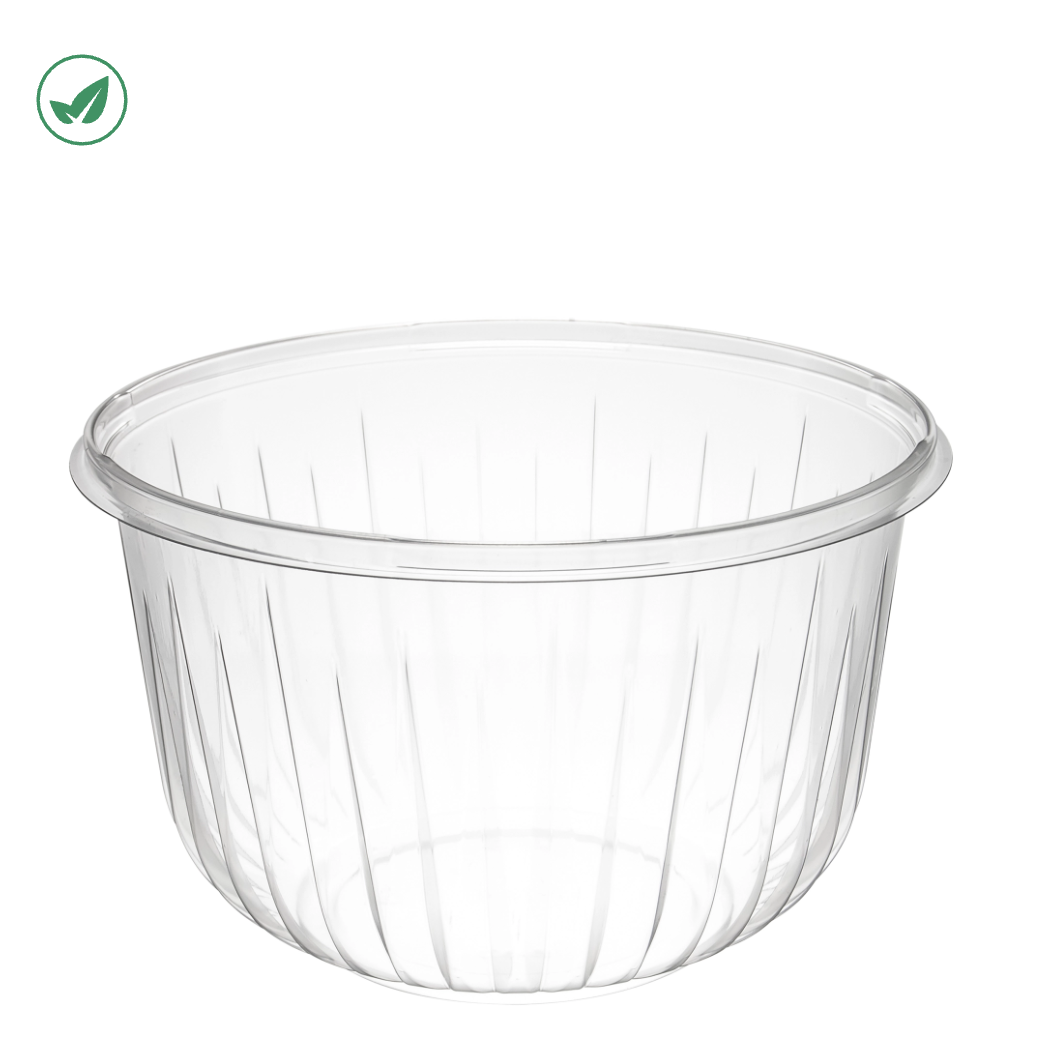 Tazón de plástico PET transparente de 64 oz