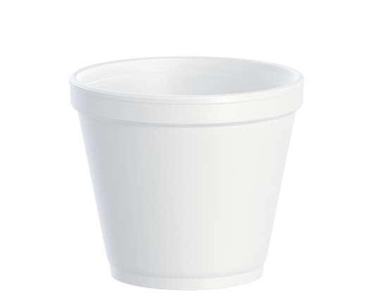Contenedor térmico de foam blanco de 8 oz