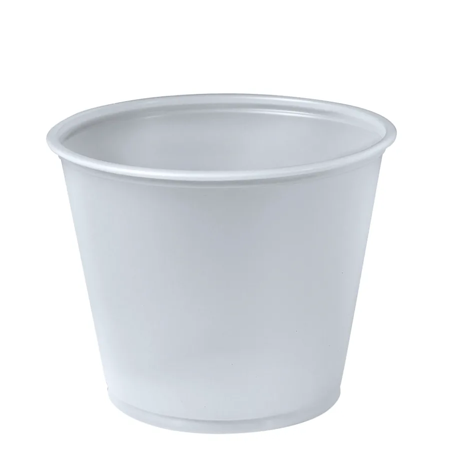 Contenedor para porciones de plástico PS translúcido de 5.5 oz