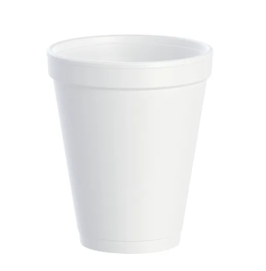 Vaso térmico de foam blanco de 10 oz.