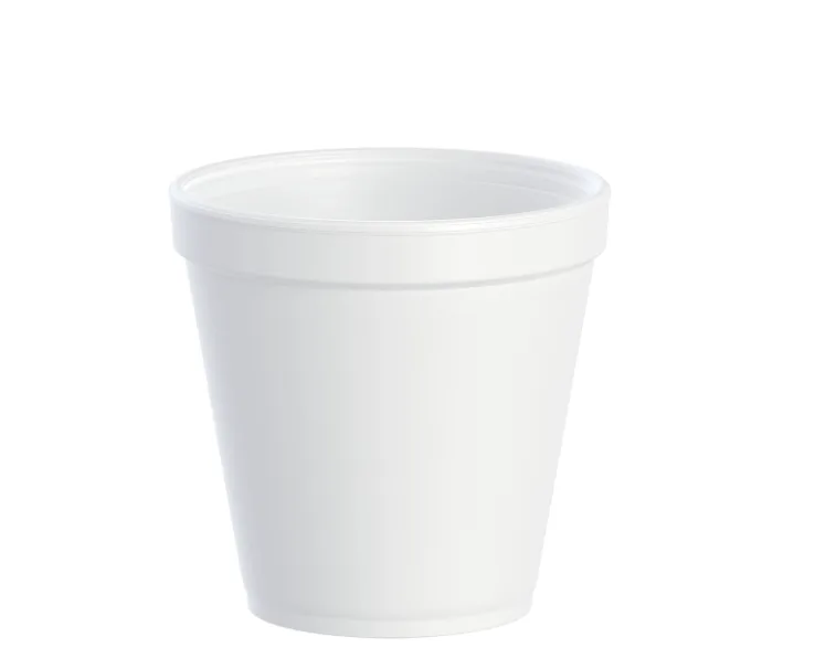 Contenedor térmico de foam blanco de 16 oz.