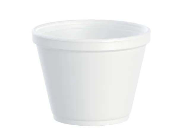 Contenedor térmico de foam blanco de 12 oz.
