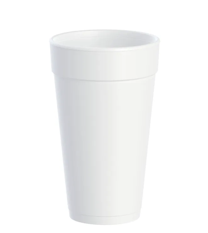 Vaso térmico de espuma EPS blanco de 20 oz