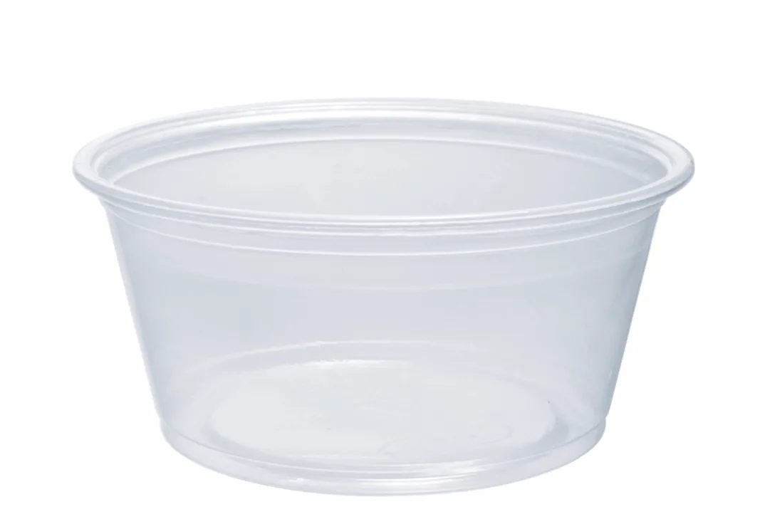 Contenedor para porciones de plástico PP transparente de 3.25 oz
