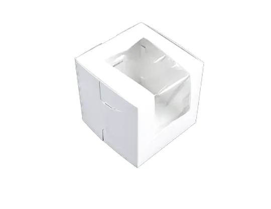Caja para Panadería con Ventana 4X4X4"