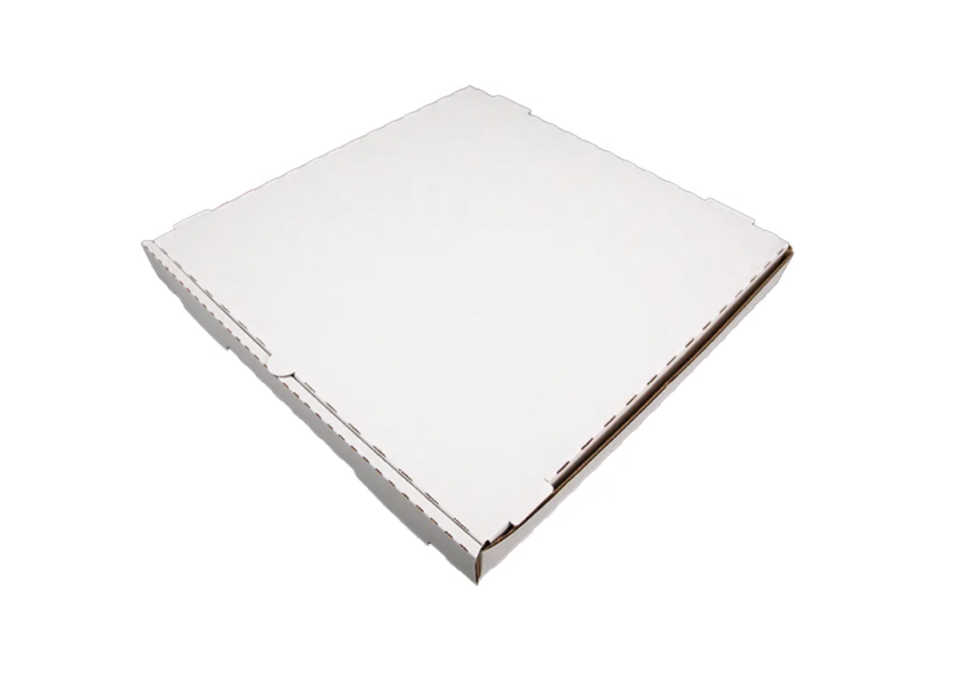 Caja Corrugada Blanca para Pizza 14″ × 14″