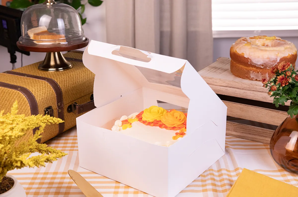 Caja para Panadería con Ventana 10X10X5"