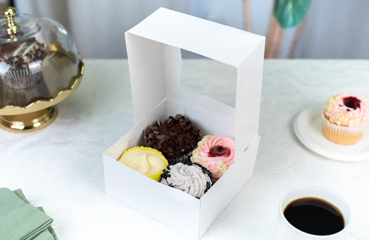 Caja para Panadería con Ventana  6X6X3"