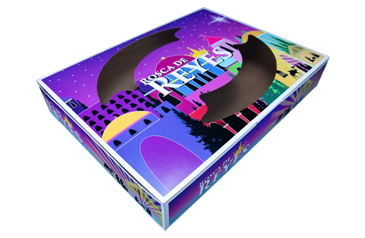 Caja para Rosca de Reyes 48.3 × 35.6 × 7.9 cm