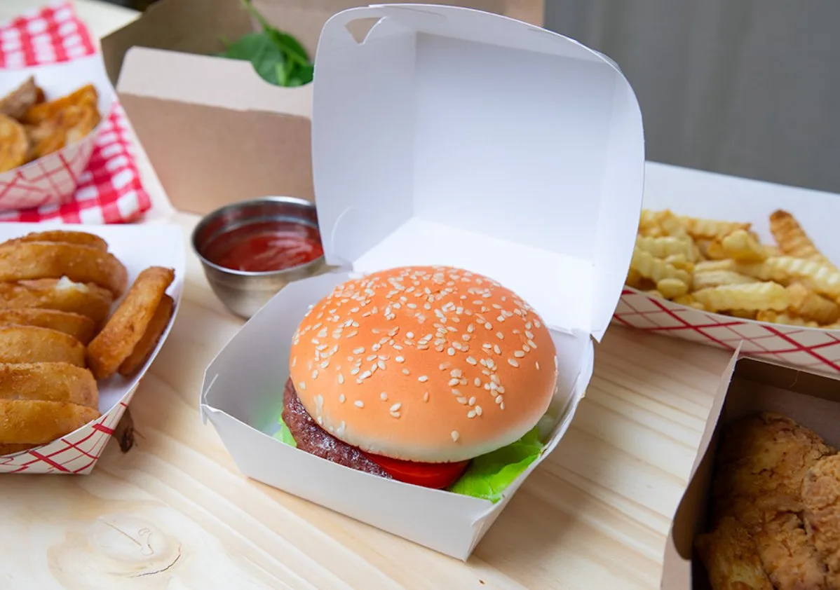 Contenedor tipo Clamshell para Hamburguesa