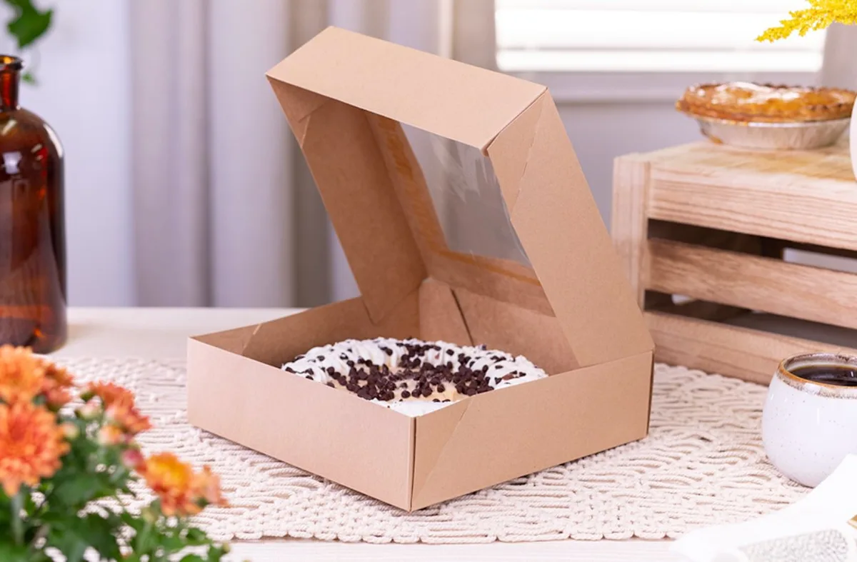 Caja para Panadería con Ventana Kraft