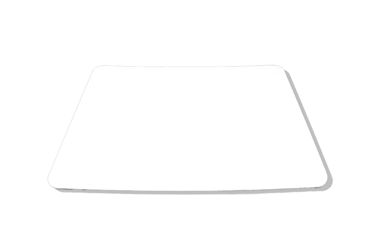 Base Rectangular Blanca Brillante de Doble Pared 14"
