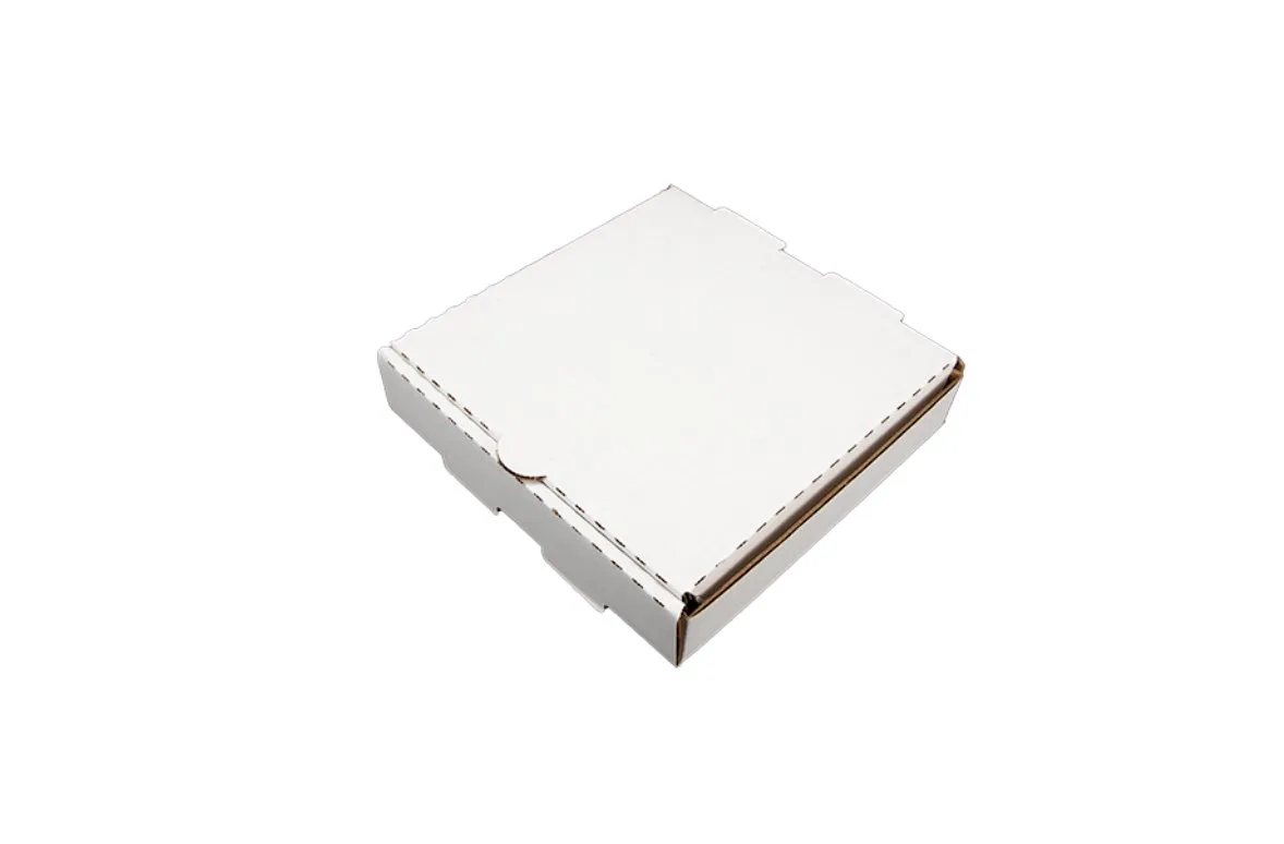 Caja Corrugada Blanca para Pizza de 8″ × 8″