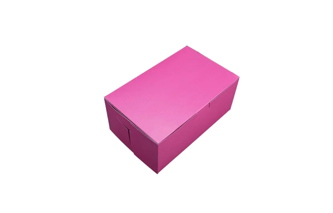 Caja Rosa para Panadería 8X5X3-1/2 "