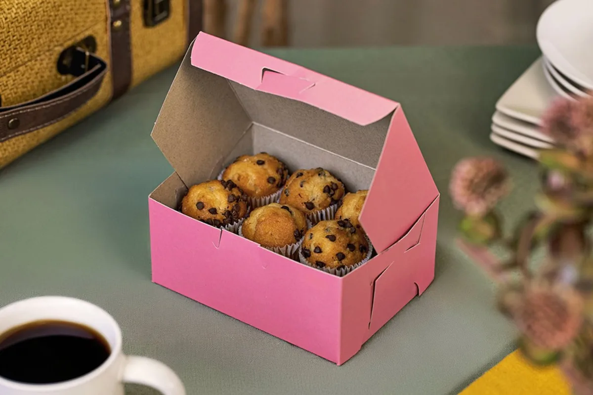 Caja Rosa para Panadería  6x4-1/2x2-3/4"