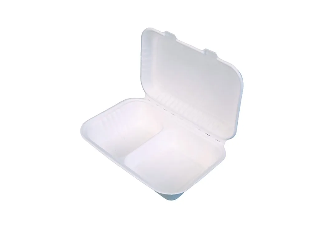 Contenedor Clamshell ChampWare® de 9″ × 6″ con División y Certificación BPI