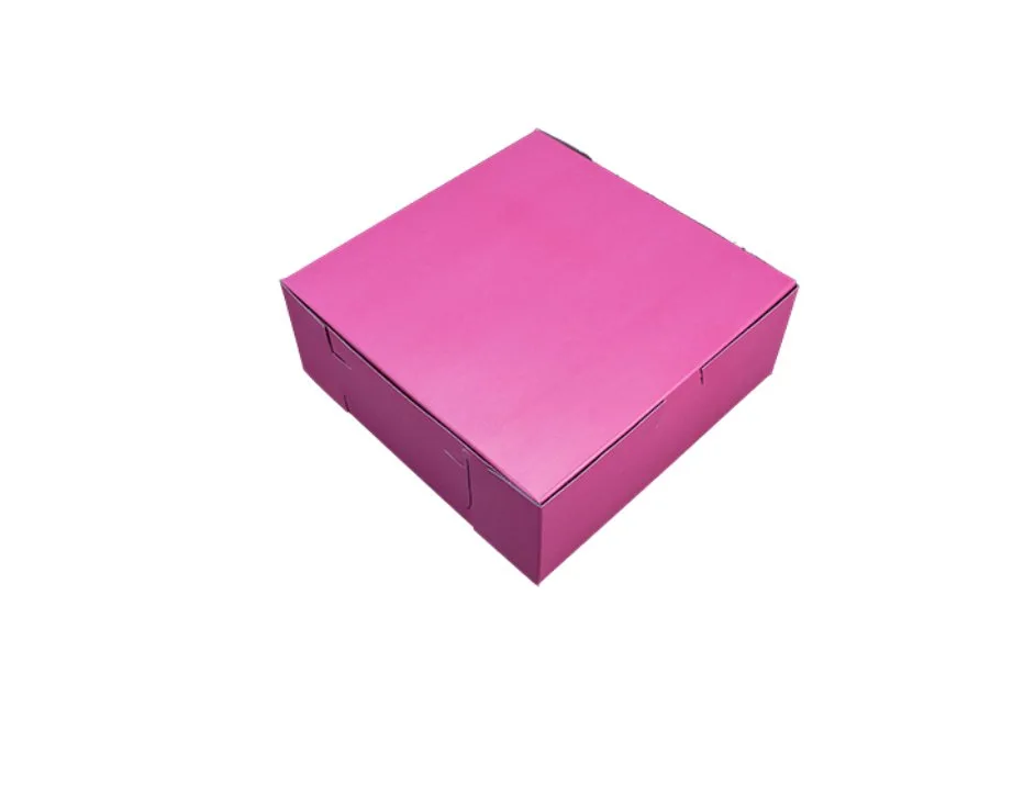 Caja Rosa para Panadería 8X8X3"