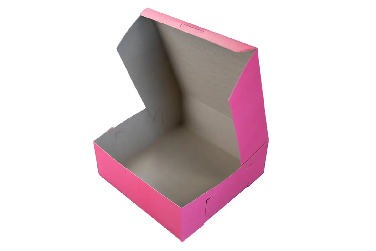 Caja Rosa para Panadería  8X8X3"