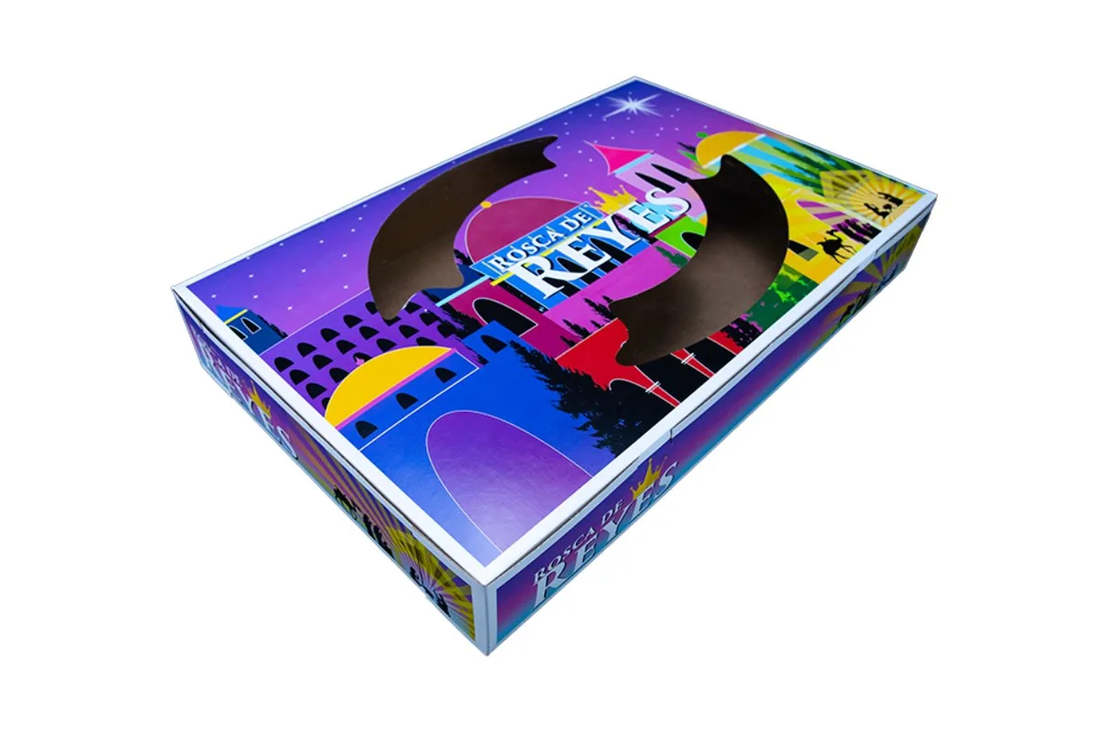 Caja para Rosca de Reyes 54.0 × 34.0 × 7.9 cm