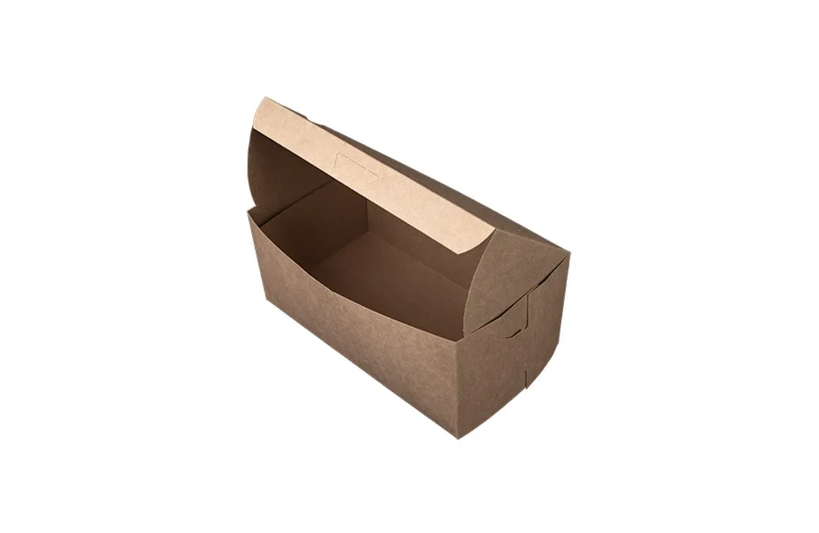 Caja Premium Kraft Natural para Panadería 22.9 × 12.7 × 10.16 cm