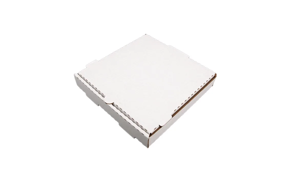 Caja Corrugada Blanca para Pizza de 10″ × 10″