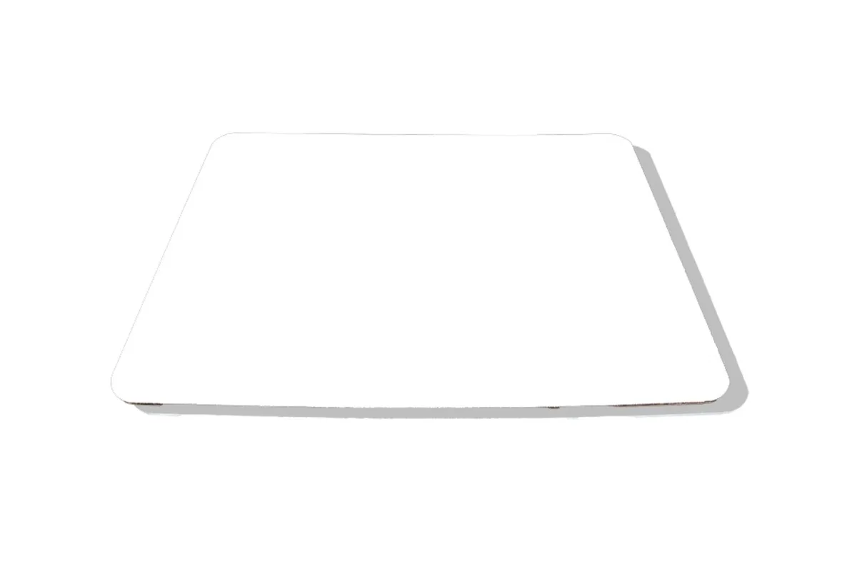 Base Rectangular Blanca de Cartón Corrugado 19"