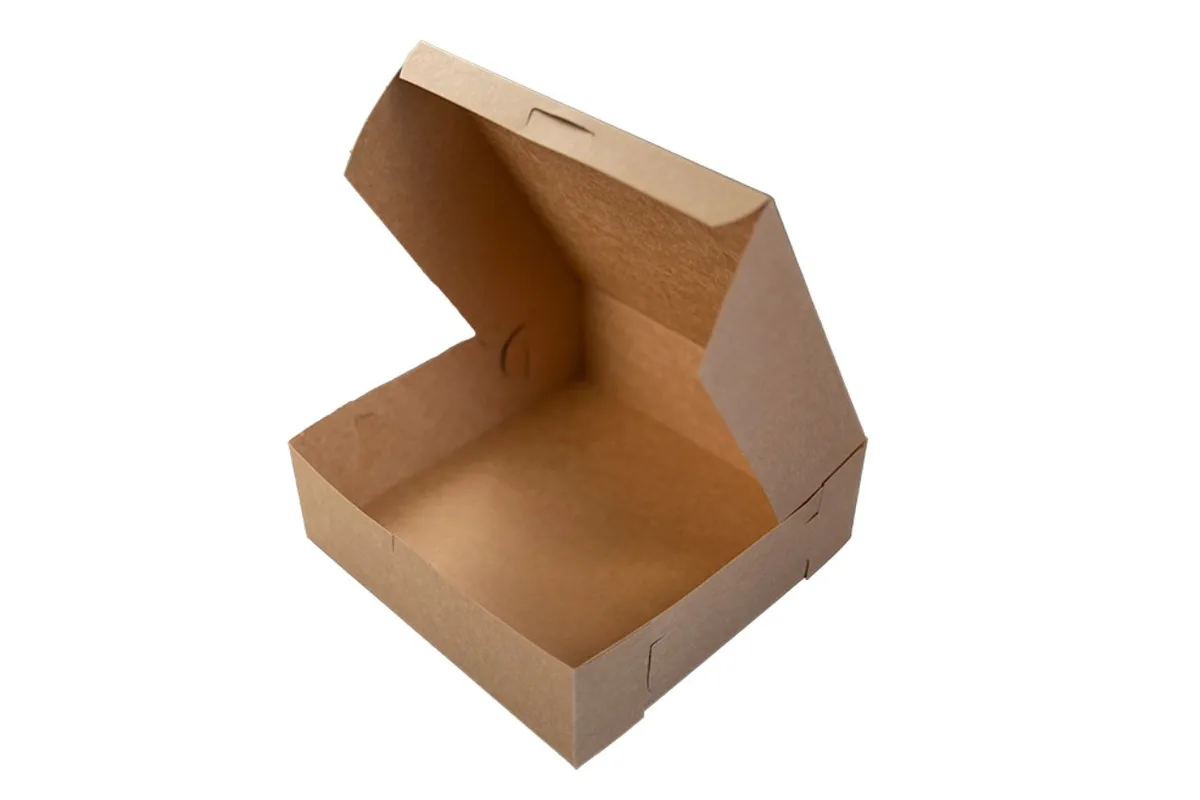 Caja Premium Kraft Natural para Panadería 9X9X3"