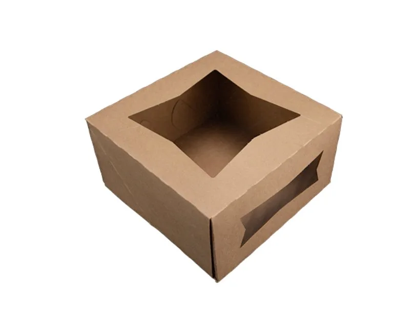 Caja para Panadería con Ventana 8X8X4"