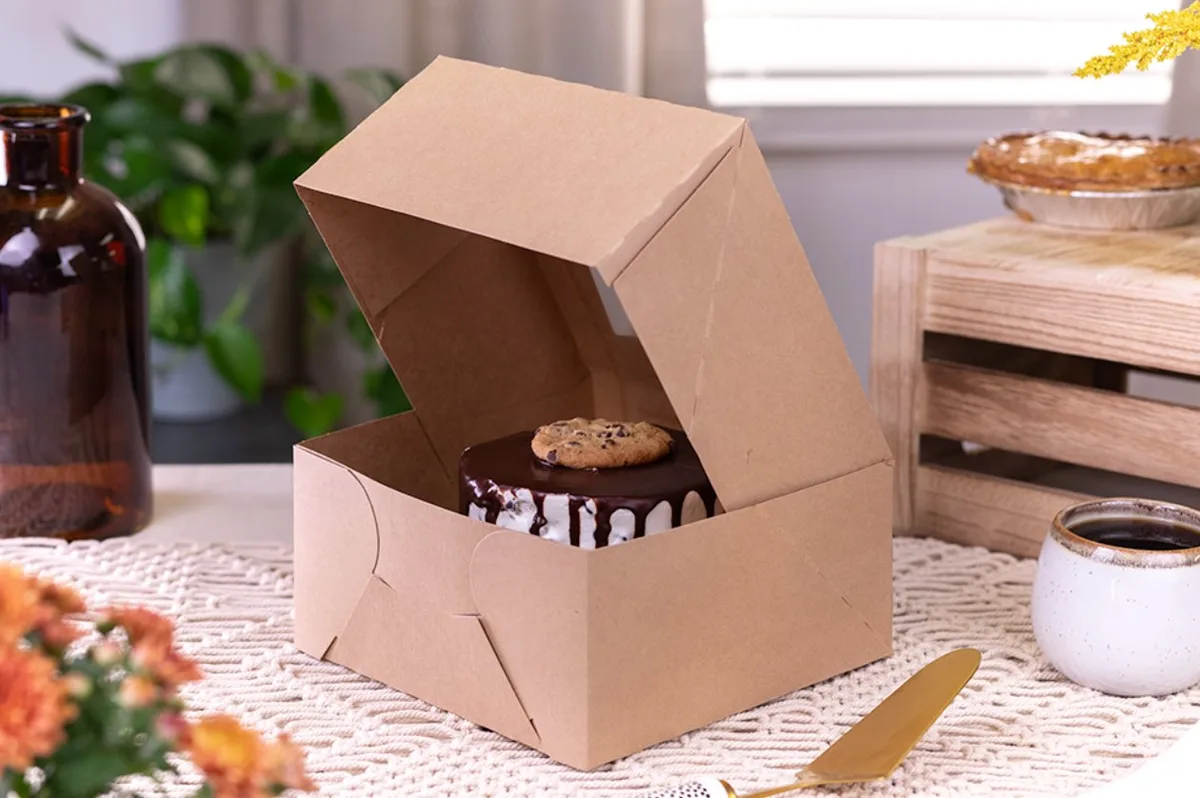 Caja para Panadería con Ventana  8X8X4"