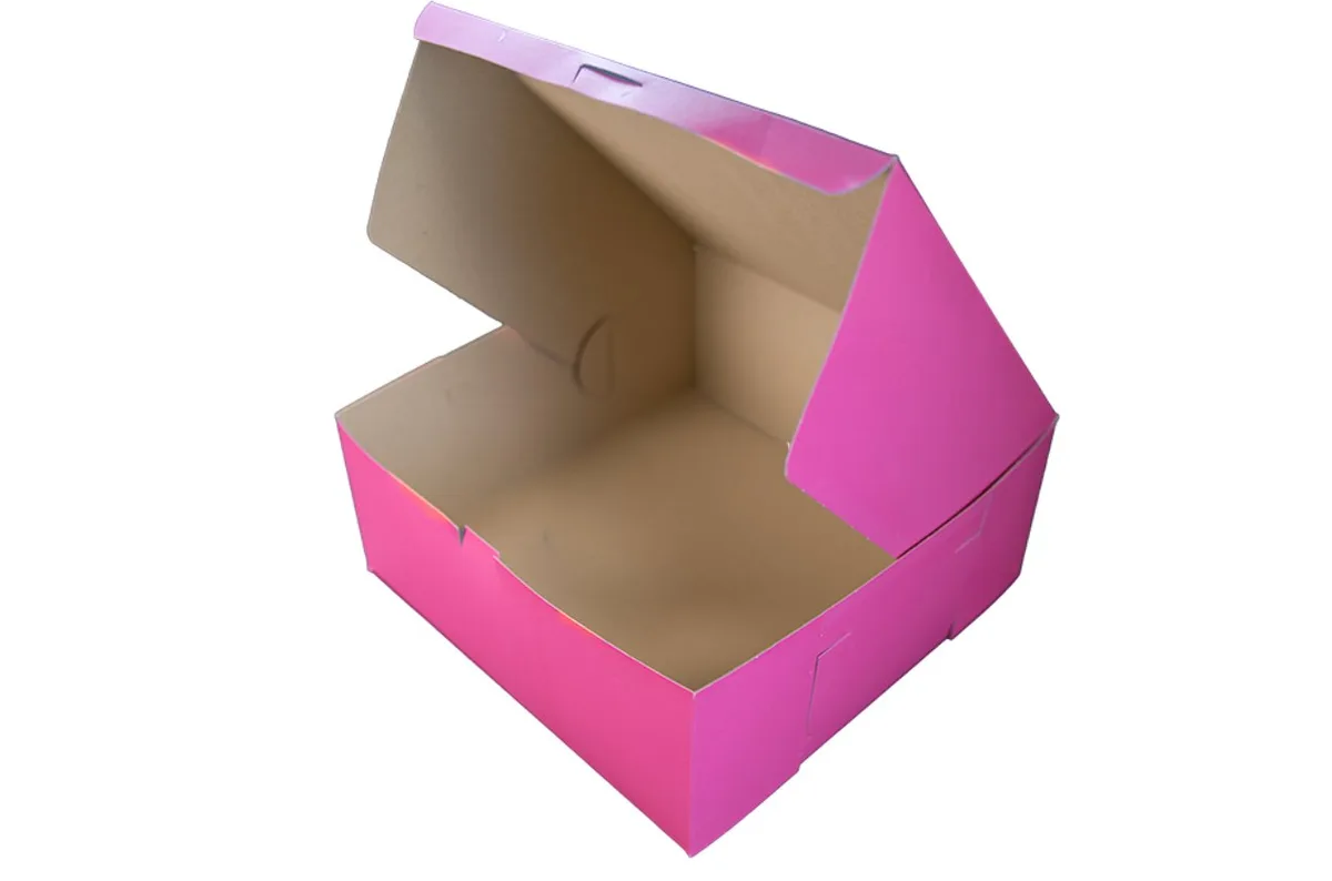 Caja Rosa para Panadería 12X12X5"