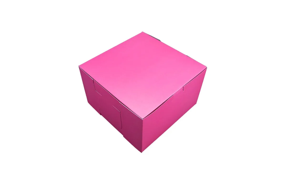 Caja Rosa para Panadería  8X8X5"