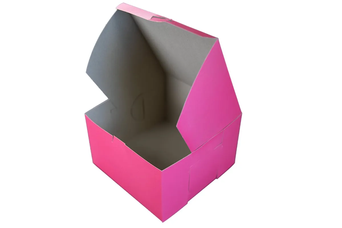 Caja Rosa para Panadería  8X8X5"