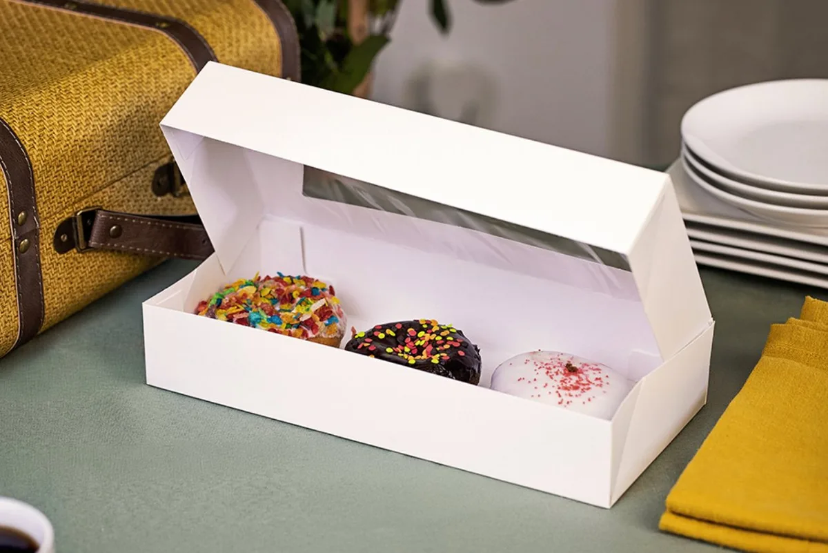 Caja para Panadería con Ventana 12.5X5.5X2.25"