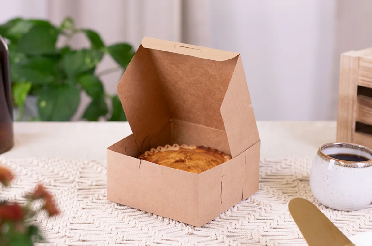 Caja Premium Kraft para Panadería 6X6X3"