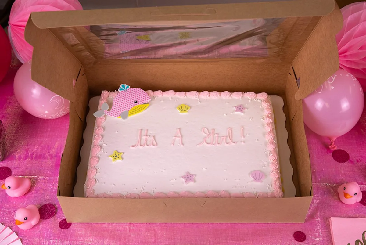 Caja para Panadería Kraft con Ventana  19X14X4"
